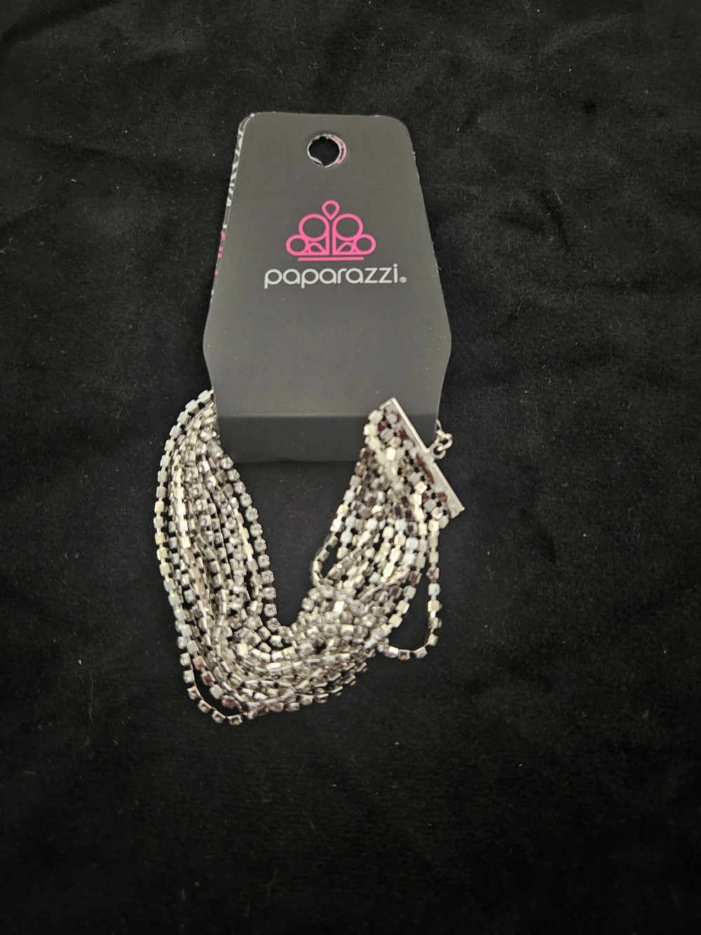 Paparazzi Silver Multi-Strand Beaded Bracelet